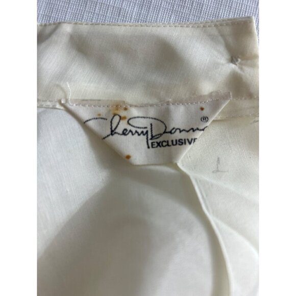 Vintage Cherry Donna Women's White Blouse Top Woven Lace Approx Size S (C-3) - Picture 7 of 10